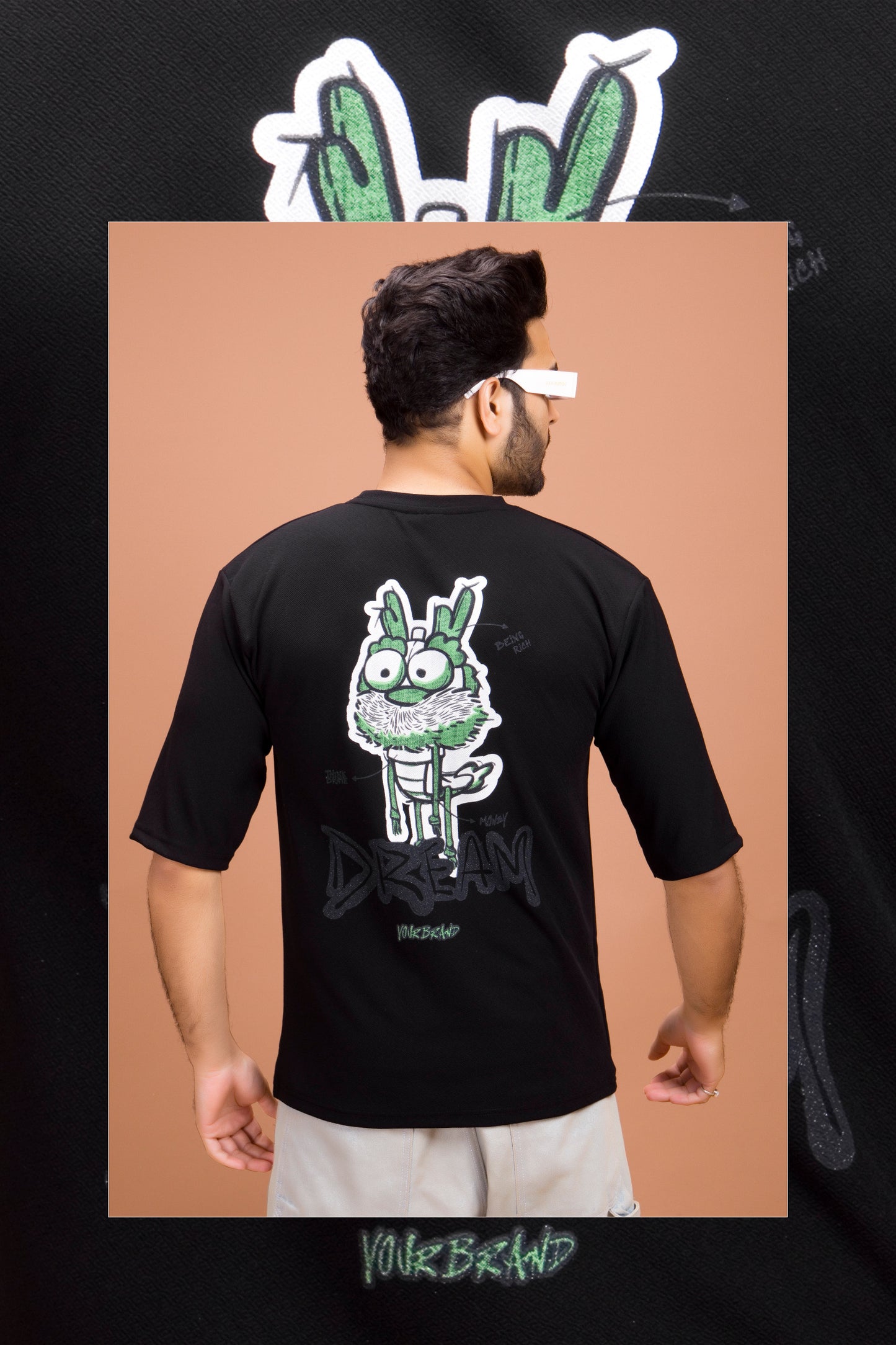 DREAM YOUR BRAND” Minimal Black T-Shirt