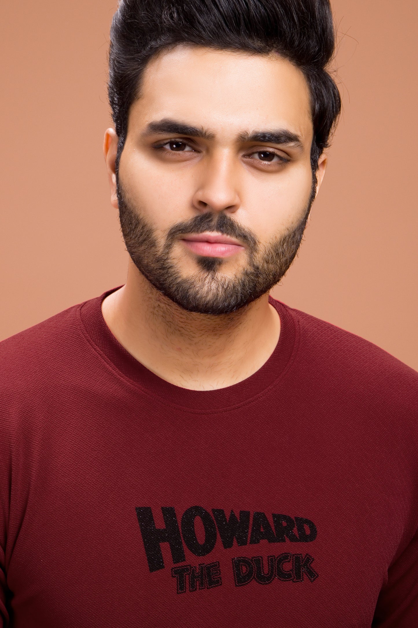 Bold Back Print T-Shirt – Maroon Edition