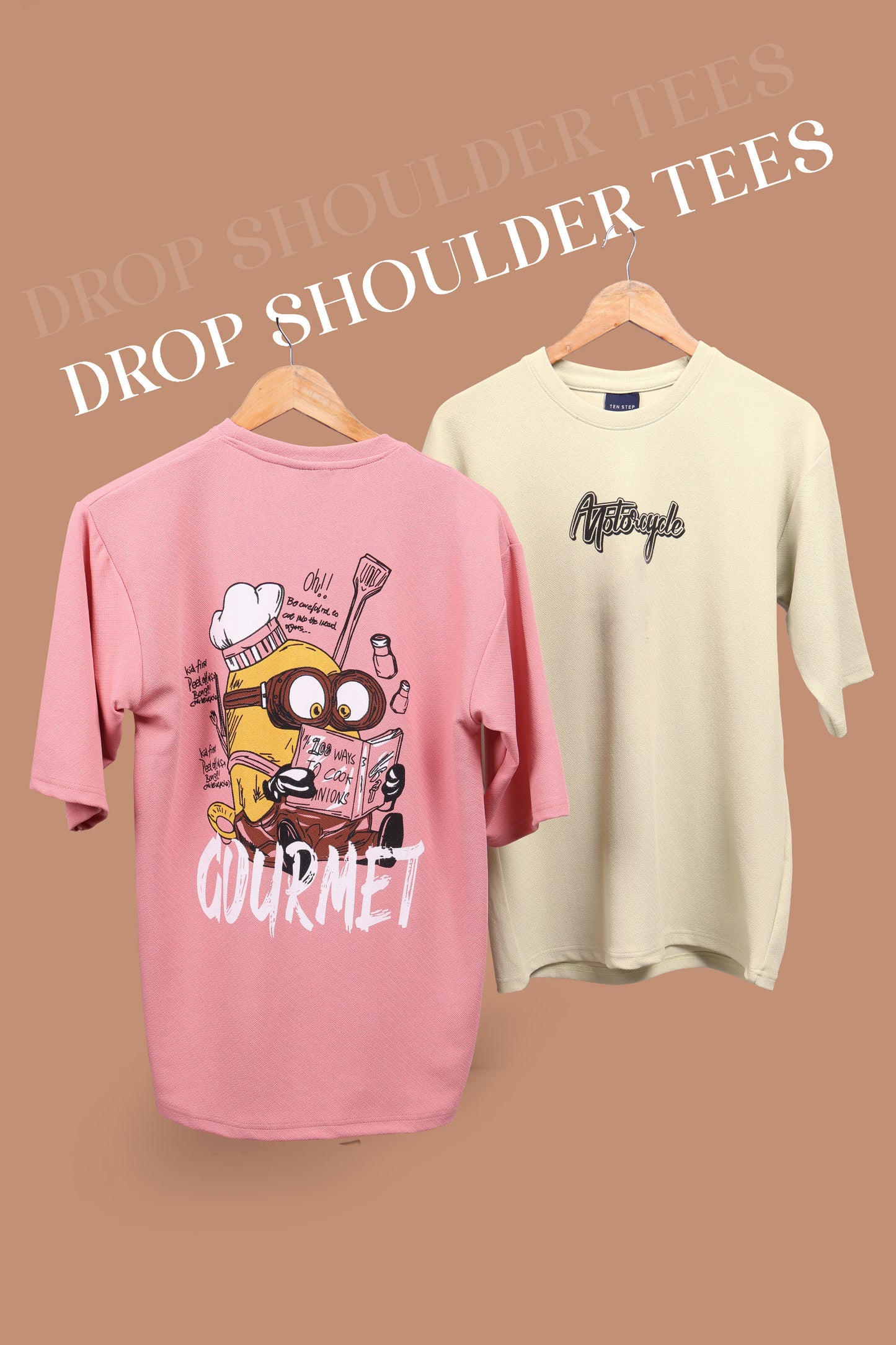 Gourmet Chef Back Print T-Shirt – Blush Pink